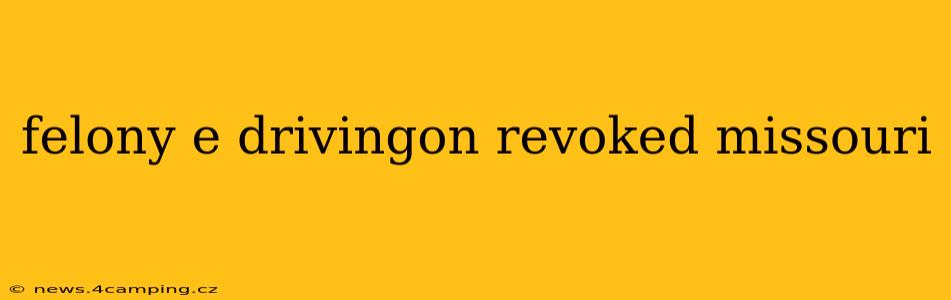 felony e drivingon revoked missouri