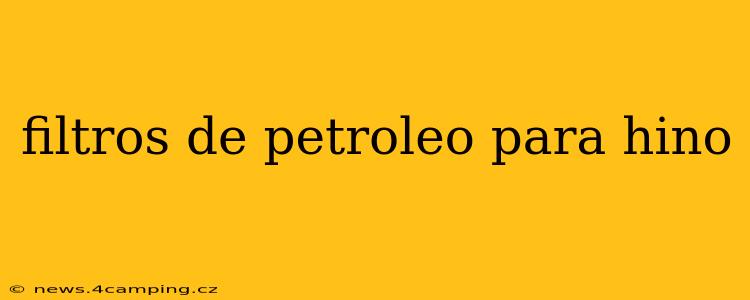 filtros de petroleo para hino