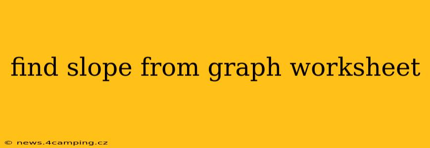 find slope from graph worksheet