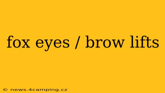 fox eyes / brow lifts