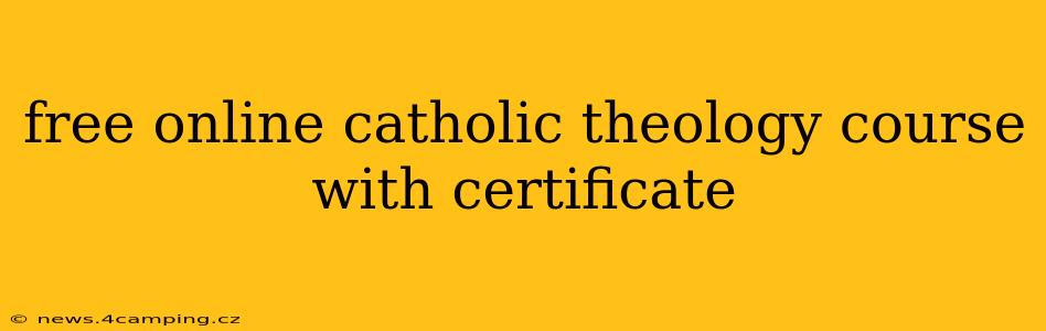 free online catholic theology course with certificate