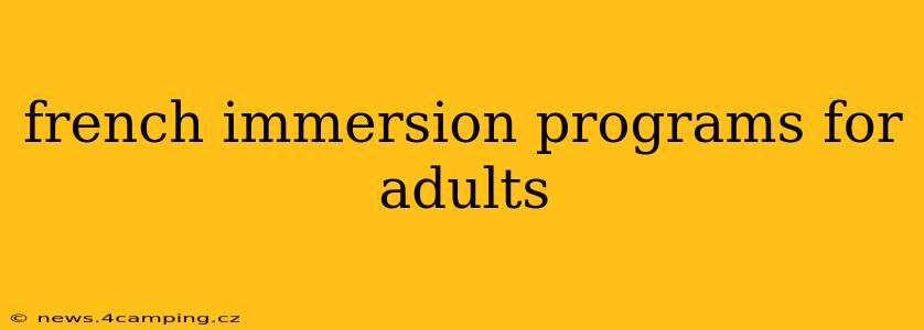 french immersion programs for adults