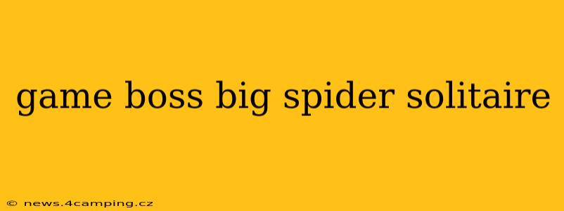 game boss big spider solitaire