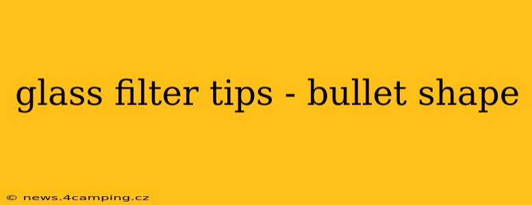 glass filter tips - bullet shape