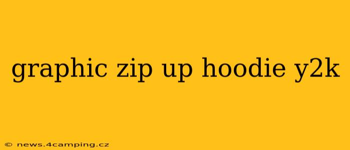 graphic zip up hoodie y2k
