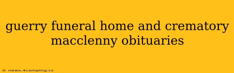 guerry funeral home and crematory macclenny obituaries