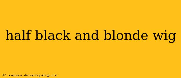 half black and blonde wig