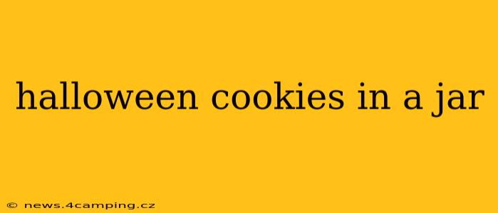 halloween cookies in a jar