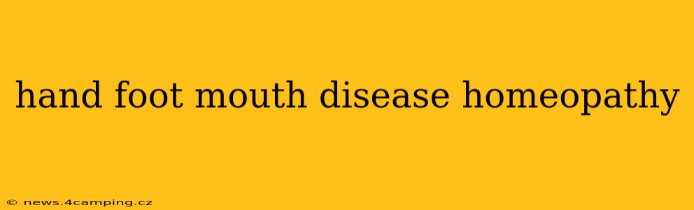 hand foot mouth disease homeopathy