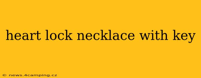 heart lock necklace with key