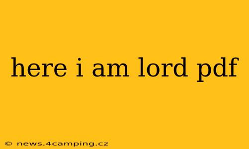 here i am lord pdf
