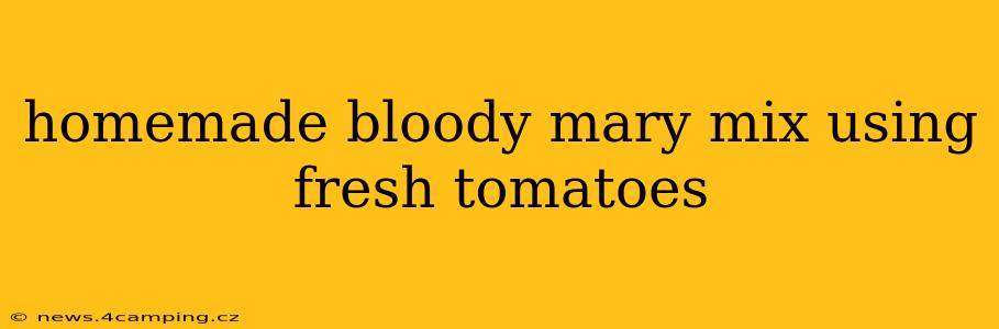 homemade bloody mary mix using fresh tomatoes