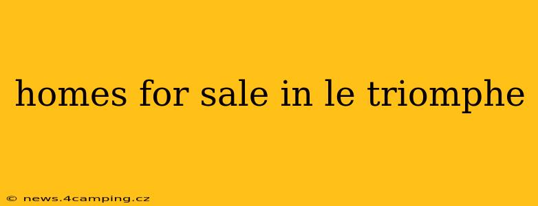 homes for sale in le triomphe