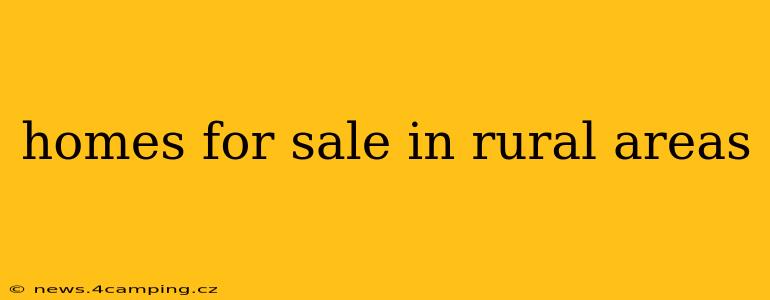 homes for sale in rural areas