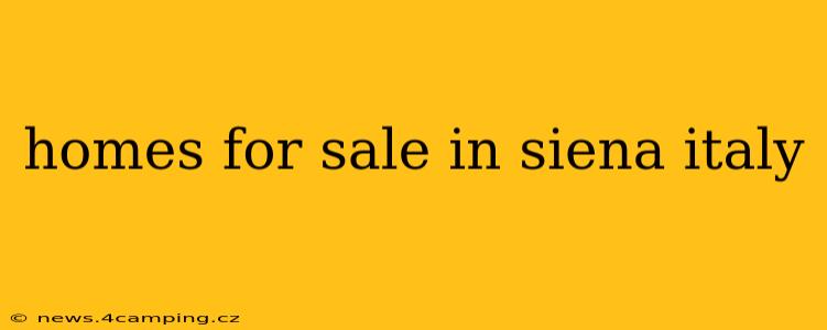 homes for sale in siena italy