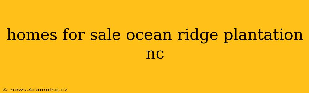 homes for sale ocean ridge plantation nc