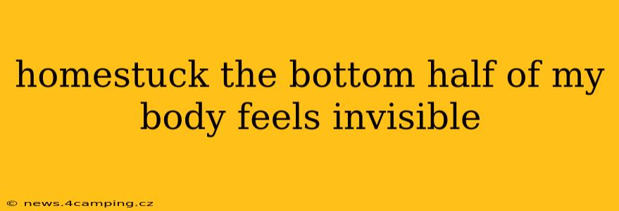 homestuck the bottom half of my body feels invisible