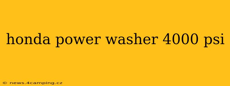 honda power washer 4000 psi
