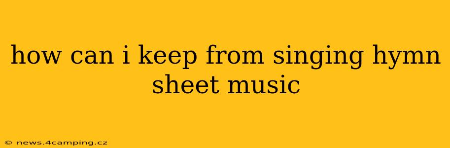 how can i keep from singing hymn sheet music