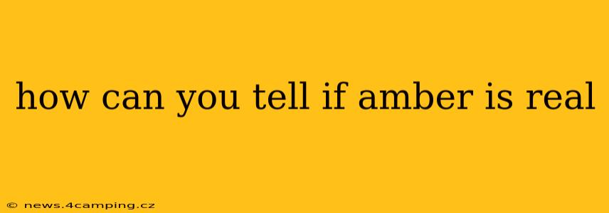 how can you tell if amber is real