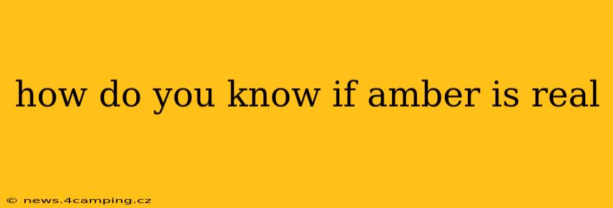 how do you know if amber is real
