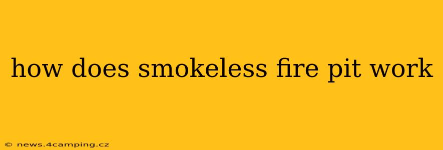 how does smokeless fire pit work