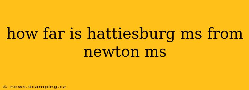 how far is hattiesburg ms from newton ms