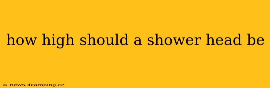 how high should a shower head be