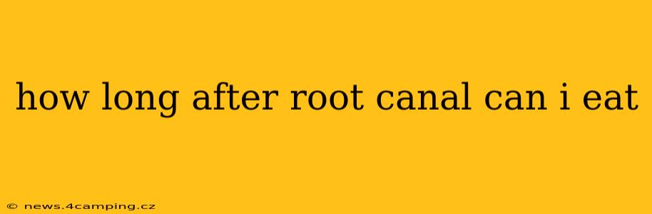 how long after root canal can i eat
