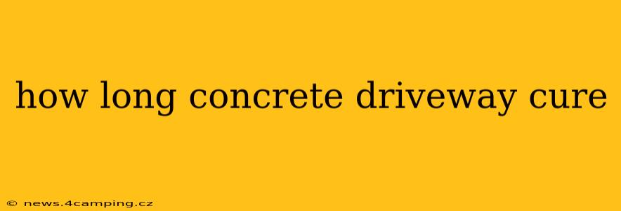 how long concrete driveway cure