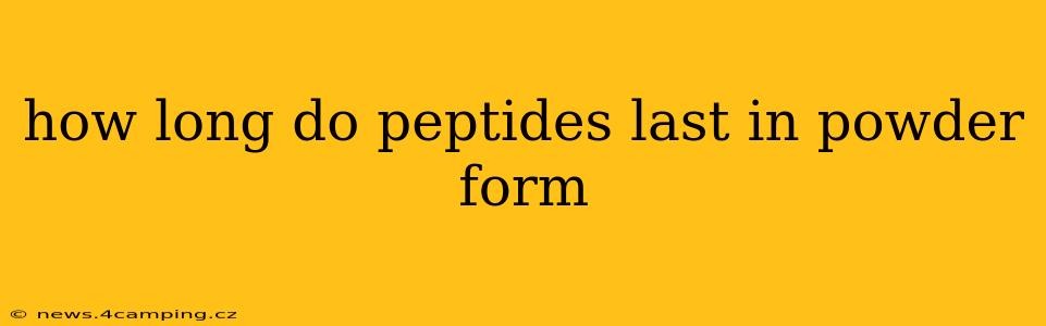 how long do peptides last in powder form