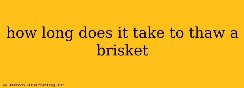 how long does it take to thaw a brisket