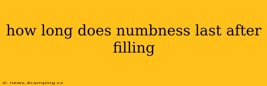 how long does numbness last after filling