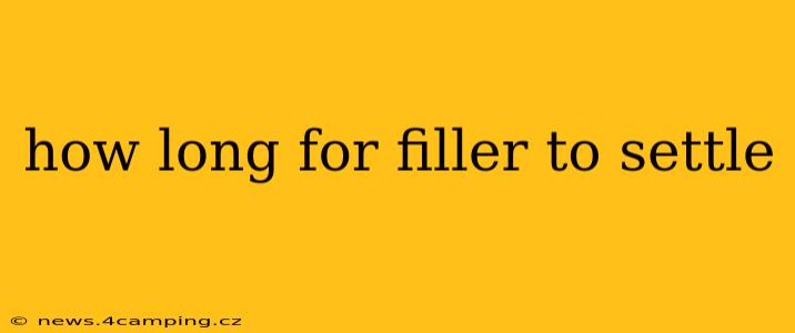 how long for filler to settle