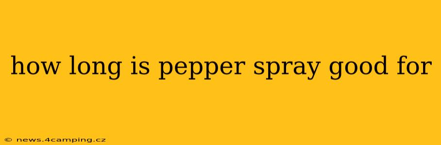 how long is pepper spray good for