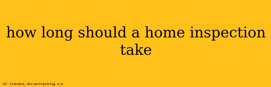how long should a home inspection take