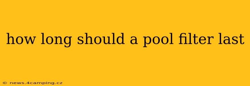 how long should a pool filter last