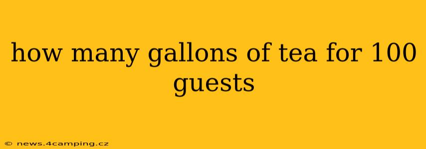 how many gallons of tea for 100 guests