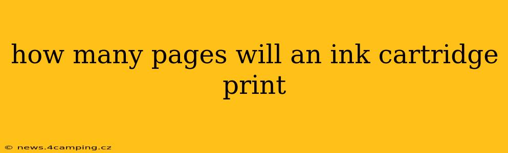 how many pages will an ink cartridge print