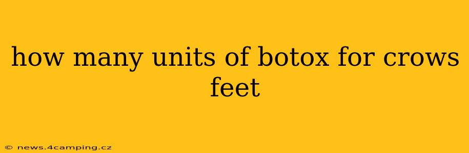 how many units of botox for crows feet