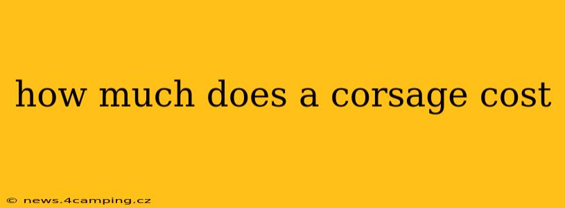 how much does a corsage cost