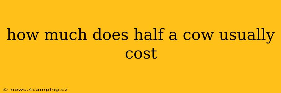 how much does half a cow usually cost