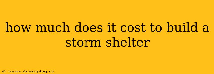 how much does it cost to build a storm shelter