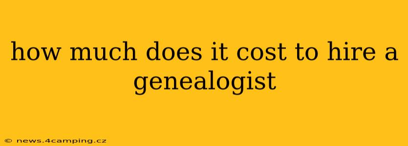 how much does it cost to hire a genealogist