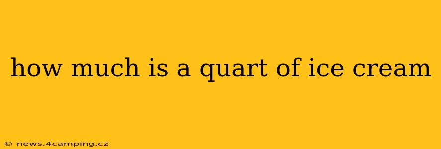 how much is a quart of ice cream