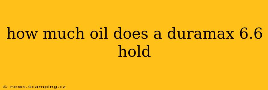 how much oil does a duramax 6.6 hold