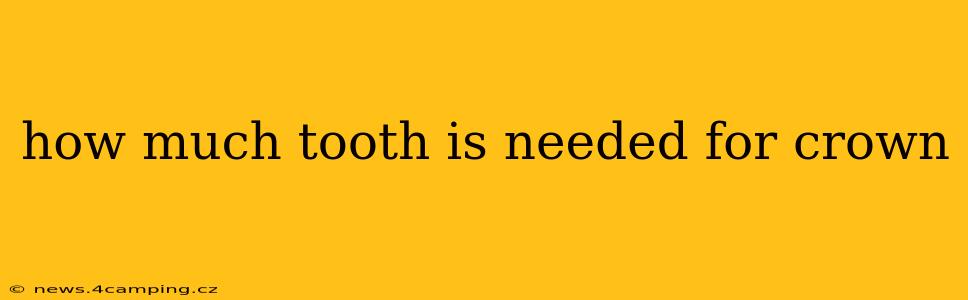 how much tooth is needed for crown