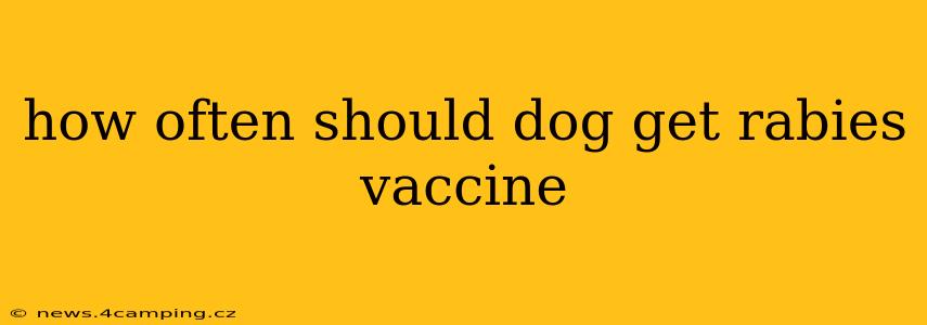 how often should dog get rabies vaccine
