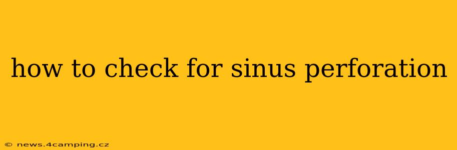 how to check for sinus perforation