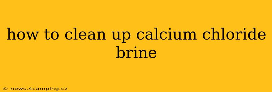how to clean up calcium chloride brine